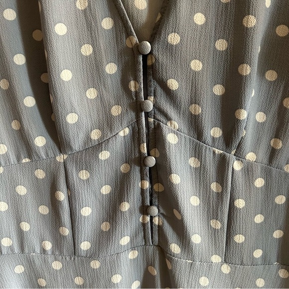 Divided by H&M Ruffle-hem Dress Size 10/M Blue/White Polka Dots GUC - Picture 7 of 8